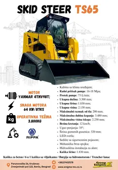 Mini utovarivač guseničar Rippa • SKID STEER TS 65, godište 2024 • slika 5