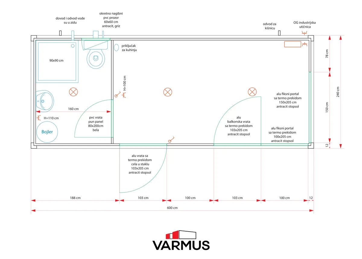 Stambeno-poslovni kontejner Varmus • Varmus Vikendica Dekor Drveta, godište 2025 • 9