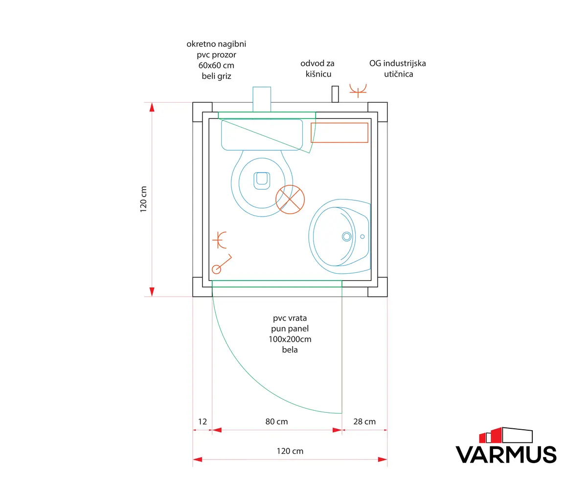 Stambeno-poslovni kontejner Varmus • Toalet, godište 2025 • 5