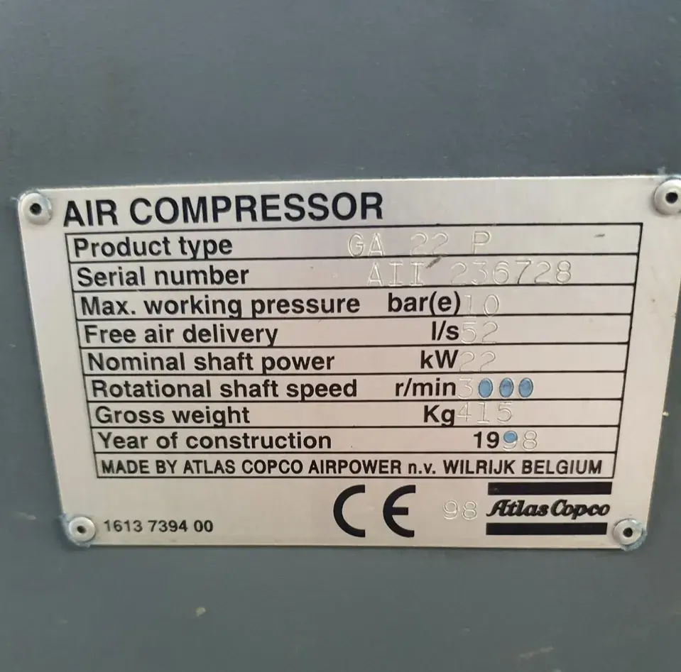 Vijčani kompresor Atlas Copco • Kompresor vijčani 22kW • 2