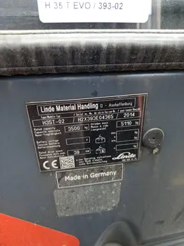 Gasni viljuškar Linde • H35T-02, godište 2014 • slika 4