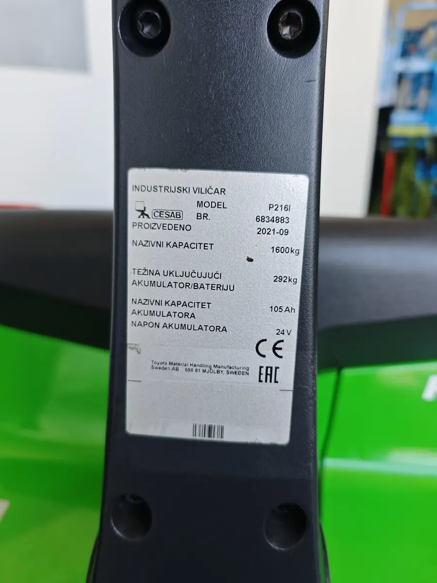 None Cesab • P216i Li-Ion 105Ah, godište 2021 • 12