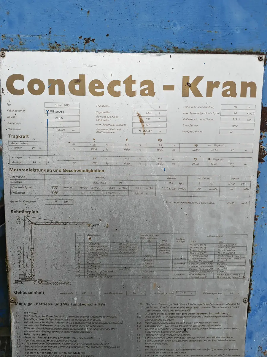 Toranjska dizalica Condecta 2610 • 6