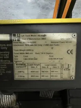 Gasni viljuškar Hyster • H2.50 XM, godište 2002 • slika 6