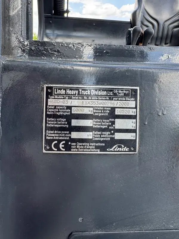 Dizel viljuškar Linde • Linde H60D-03, godište 2008 • 8
