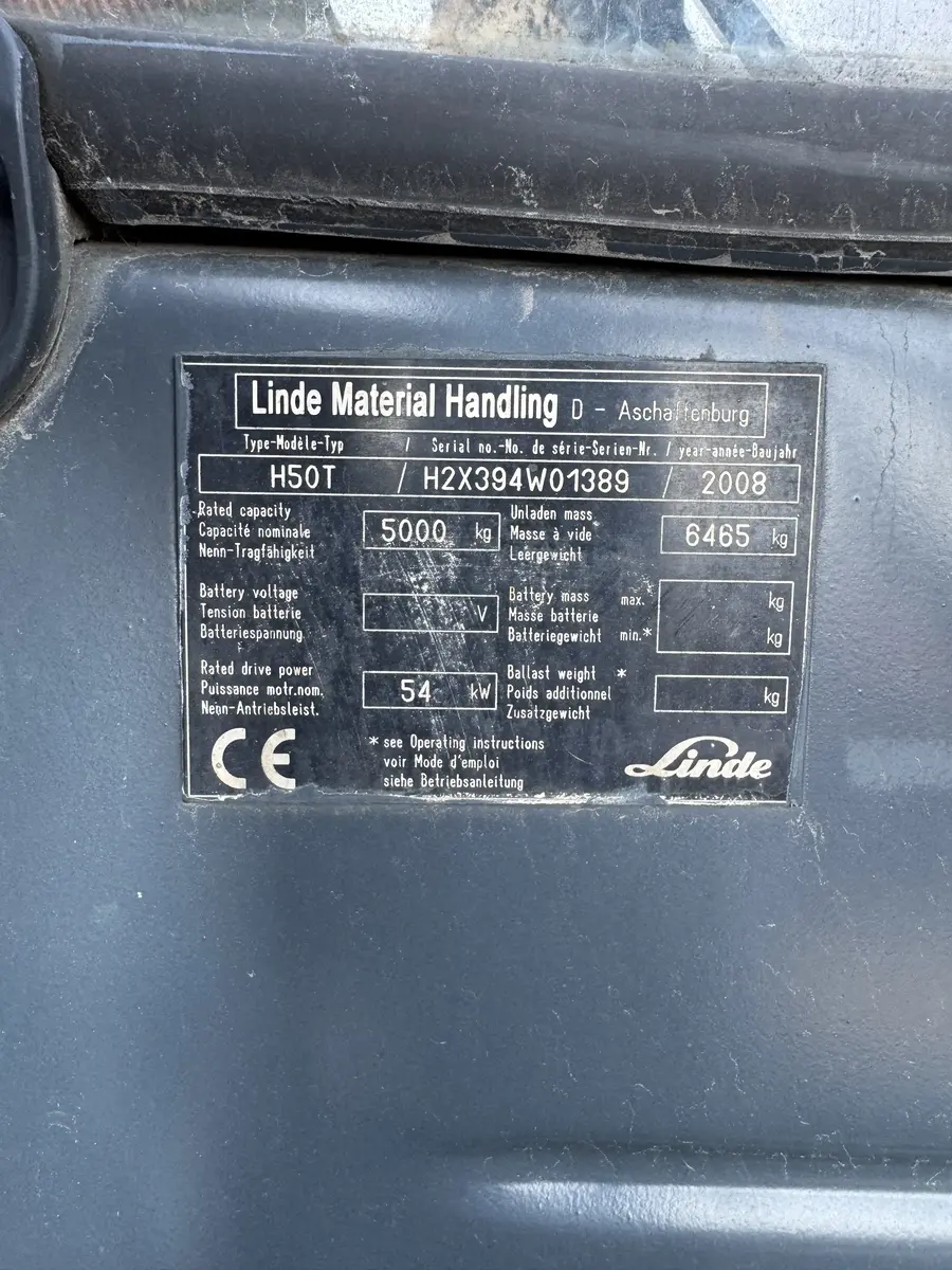 Gasni viljuškar Linde • Linde H50T, godište 2008 • 6