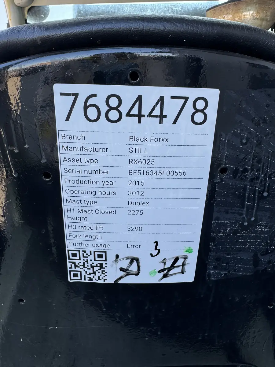 Električni viljuškar Still • Still RX6025, godište 2015 • 8