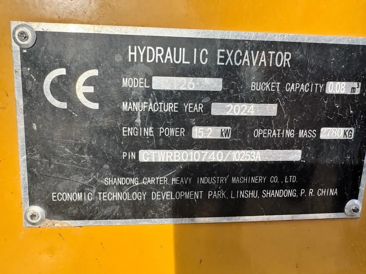 Mini bager Carter • CT26 Yanmar motor, godište 2024 • 7